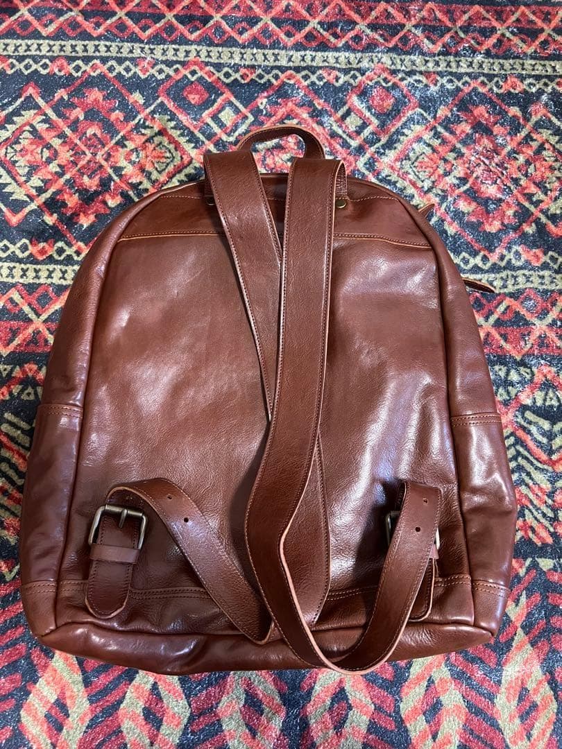 【美品】RRL ダブルアールエル レザー バックパック