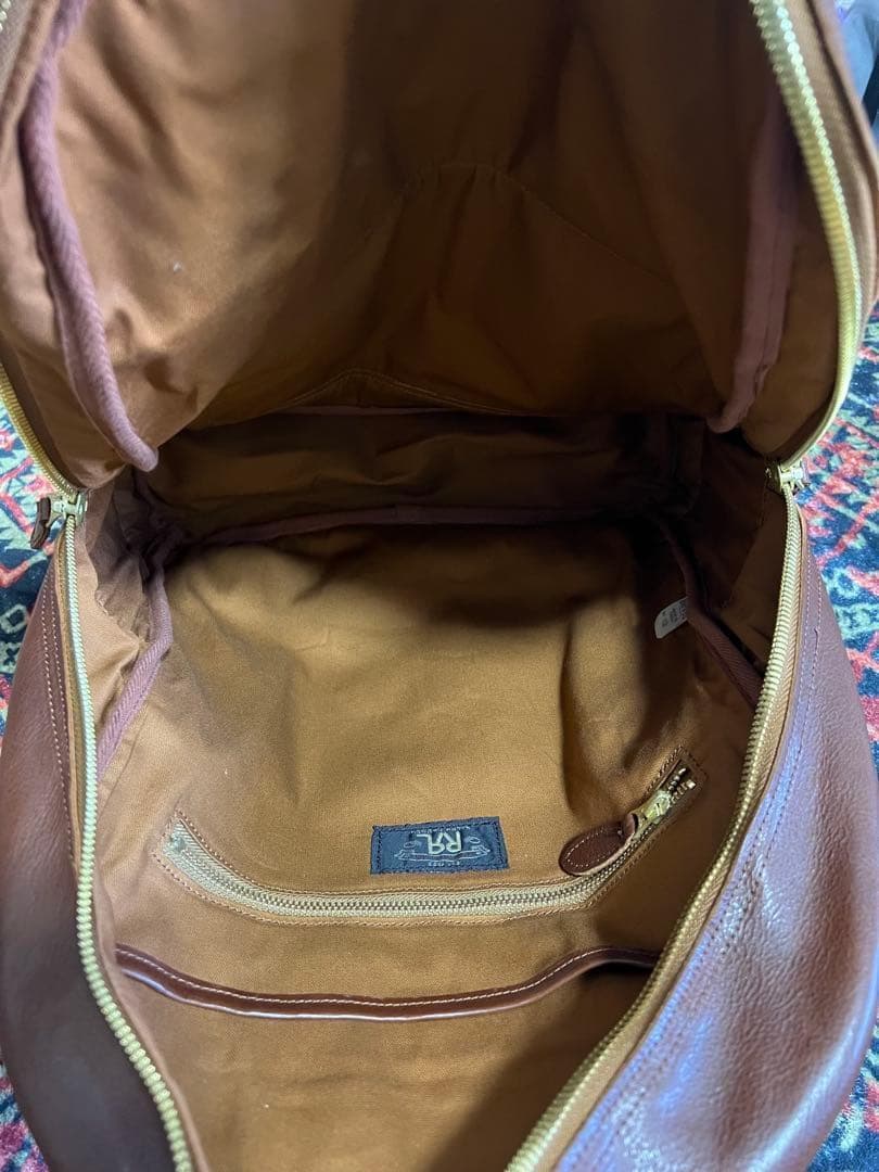 【美品】RRL ダブルアールエル レザー バックパック
