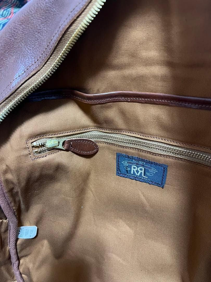 【美品】RRL ダブルアールエル レザー バックパック