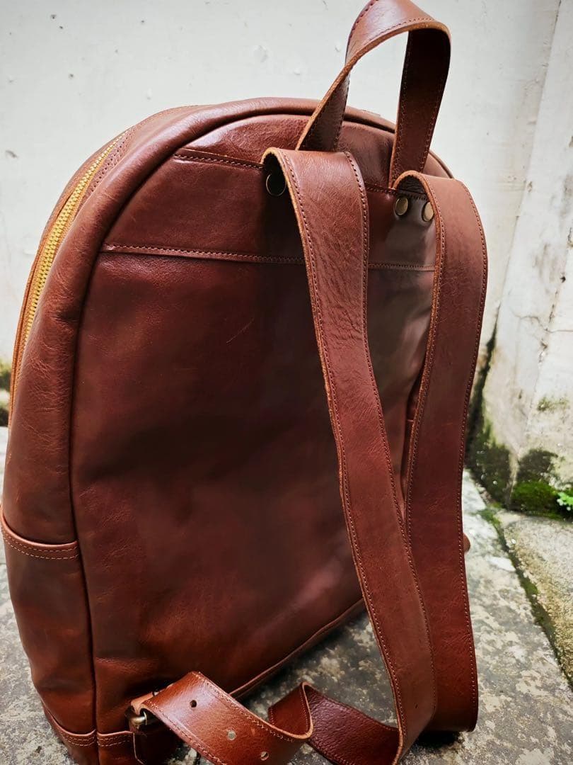 【美品】RRL ダブルアールエル レザー バックパック