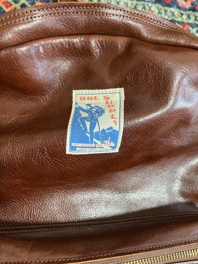【美品】RRL ダブルアールエル レザー バックパック