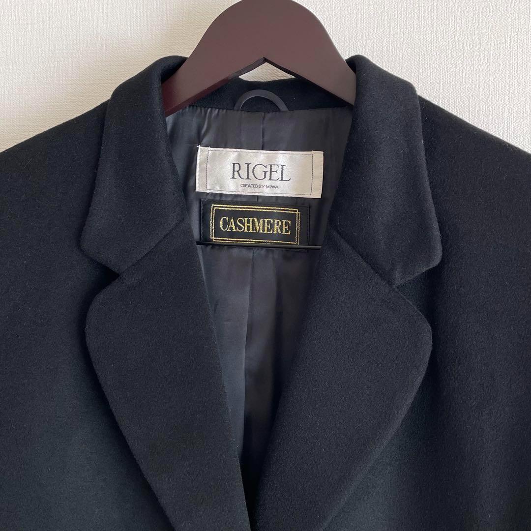 みー様 美品‪☆ RIGEL 大きいサイズ カシミヤ100％ テーラード 黒