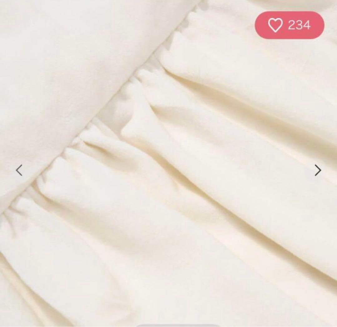 WARMY フリル ベッドパッド シングル アイボリー