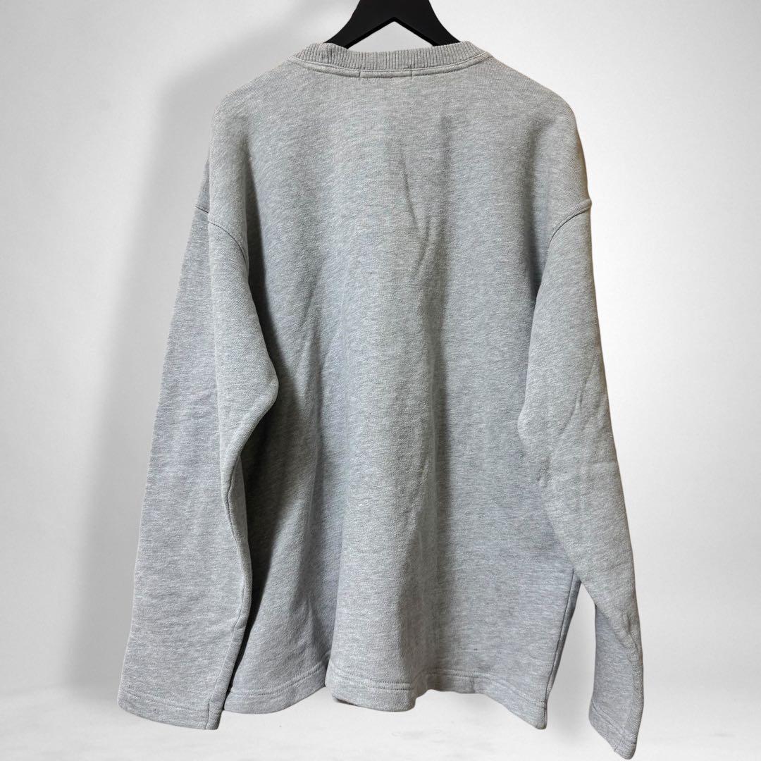 【イヴ・サンローラン】90`s コットン 刺繍ロゴ付き スウェットトレーナー