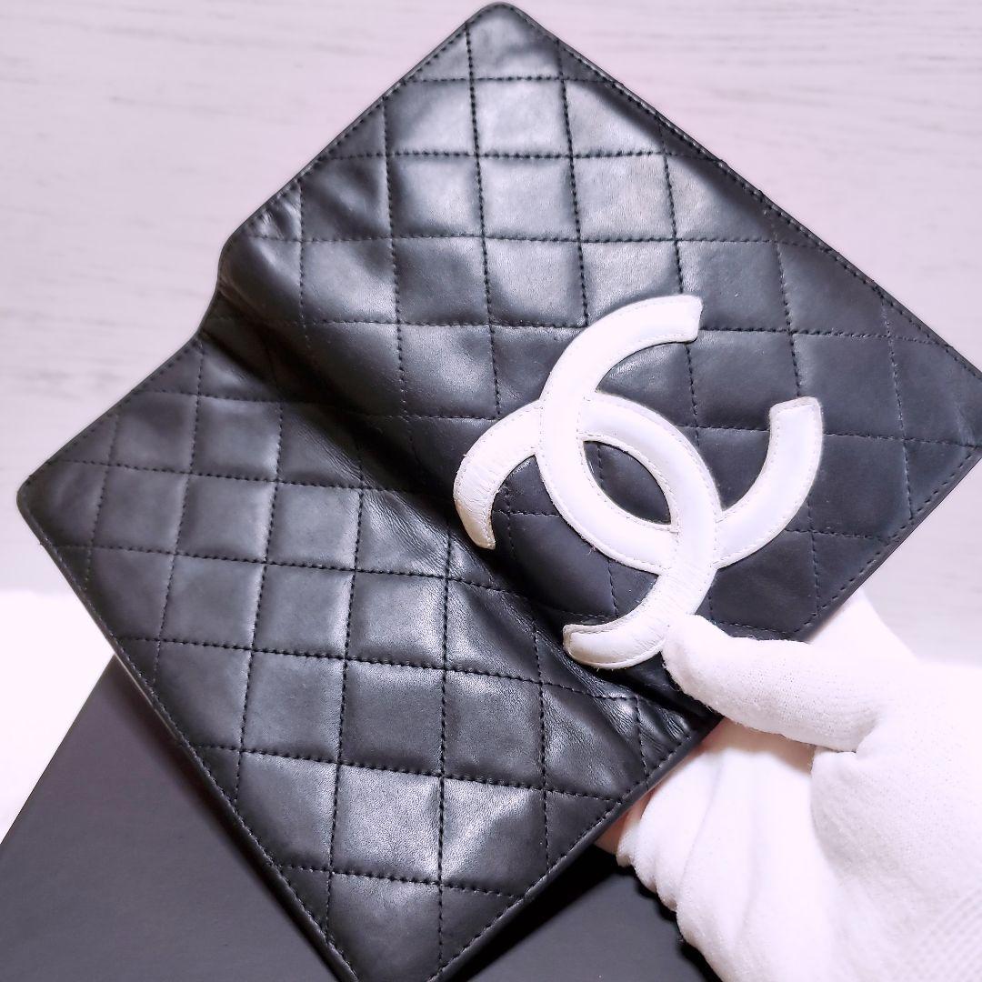 CHANEL✨ シャネル 二つ折り 財布 カンボンライン ココマーク ピンク 黒