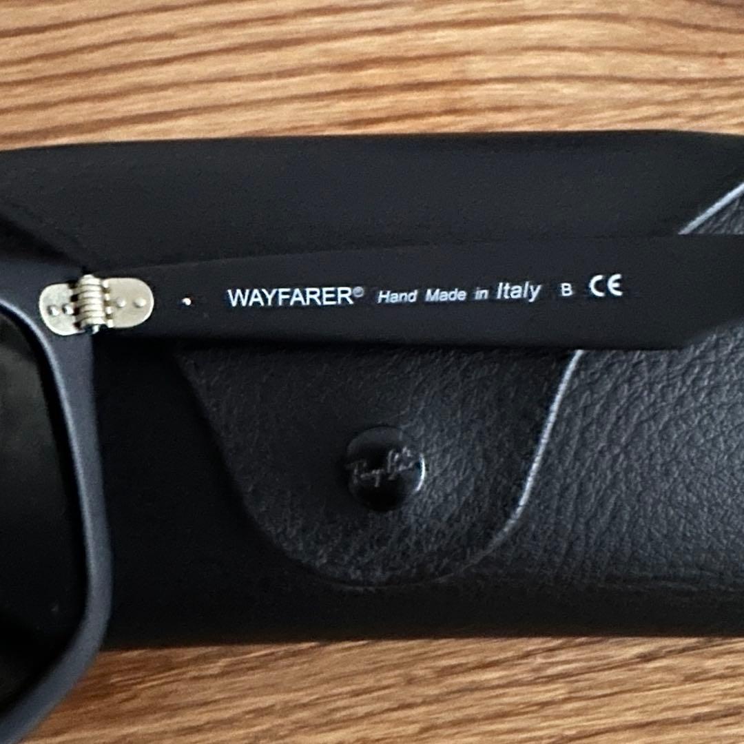 美品★レイバン　サングラス　RB2140F WAYFARER マットブラック
