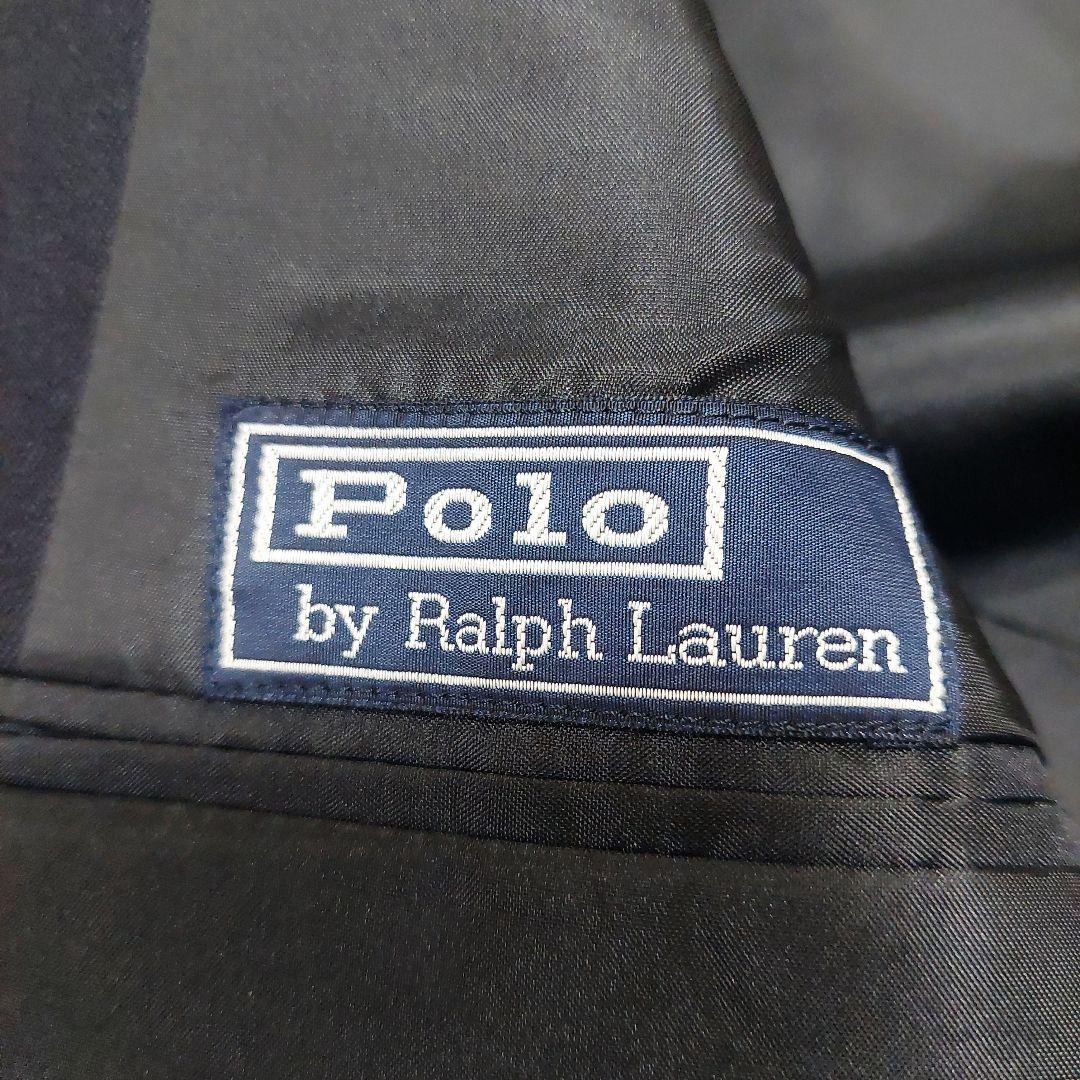 ほぼ未使用 極美品 ポロラルフローレン ウール100% 紺ブレ 金ボタン 2B