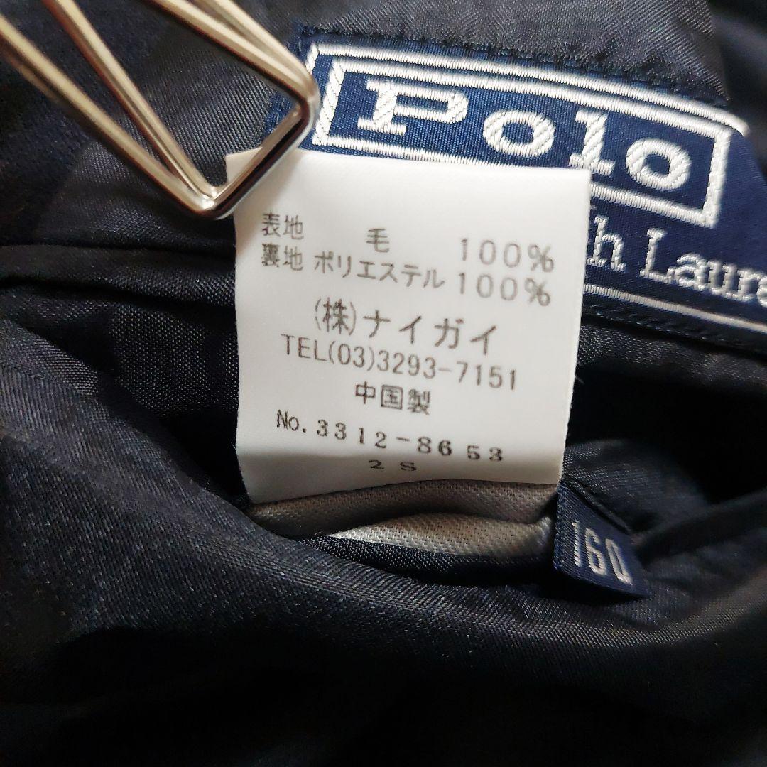 ほぼ未使用 極美品 ポロラルフローレン ウール100% 紺ブレ 金ボタン 2B
