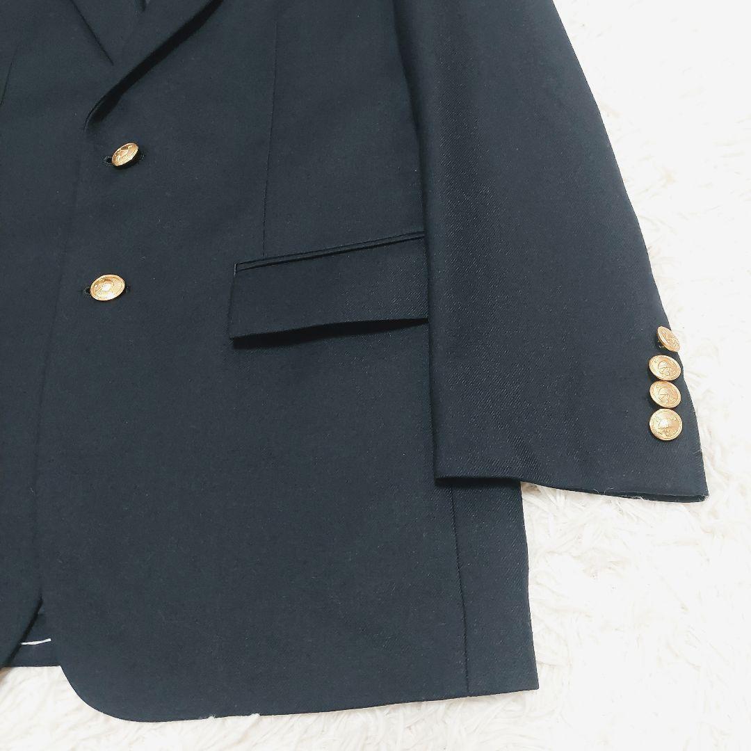 ほぼ未使用 極美品 ポロラルフローレン ウール100% 紺ブレ 金ボタン 2B