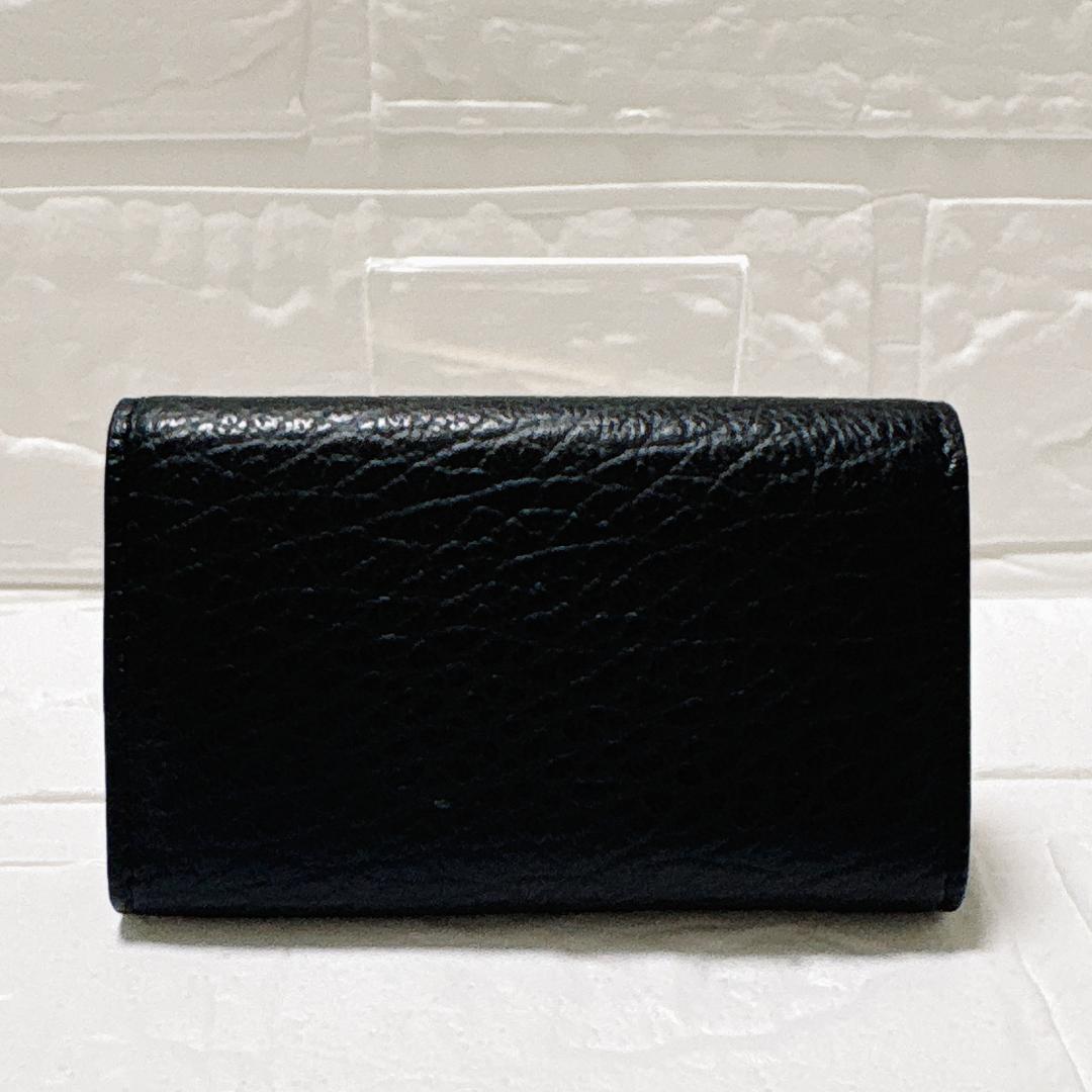 未使用品級✨メゾンマルジェラ 4ステッチ キーケース ブラック レザー