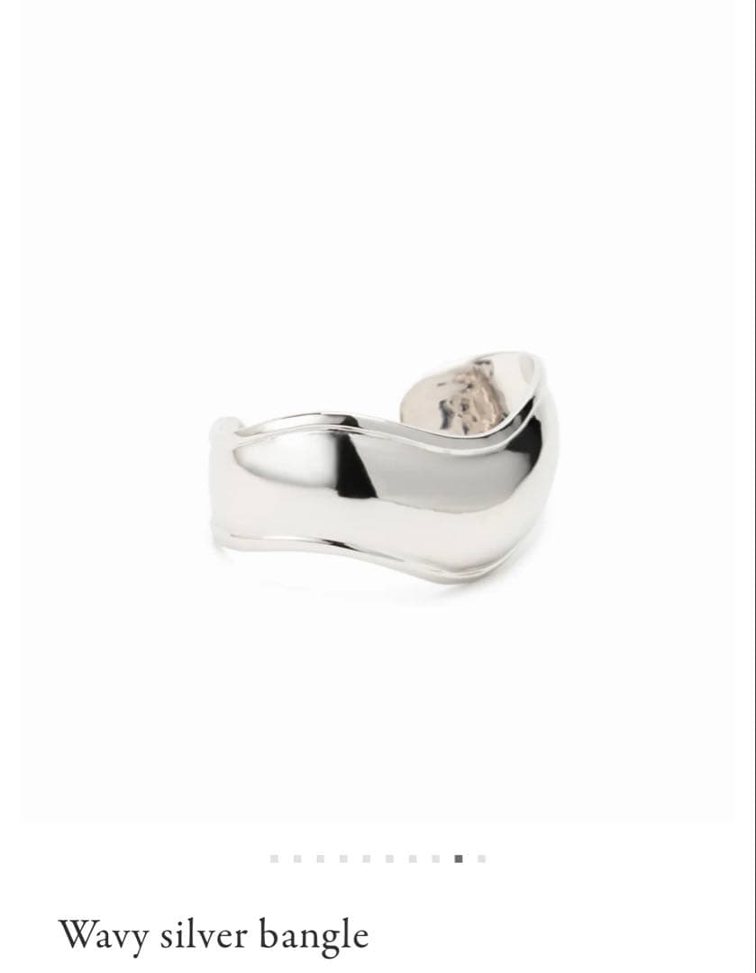 アクセサリー JAMIRAY Wavy Silver Bangle