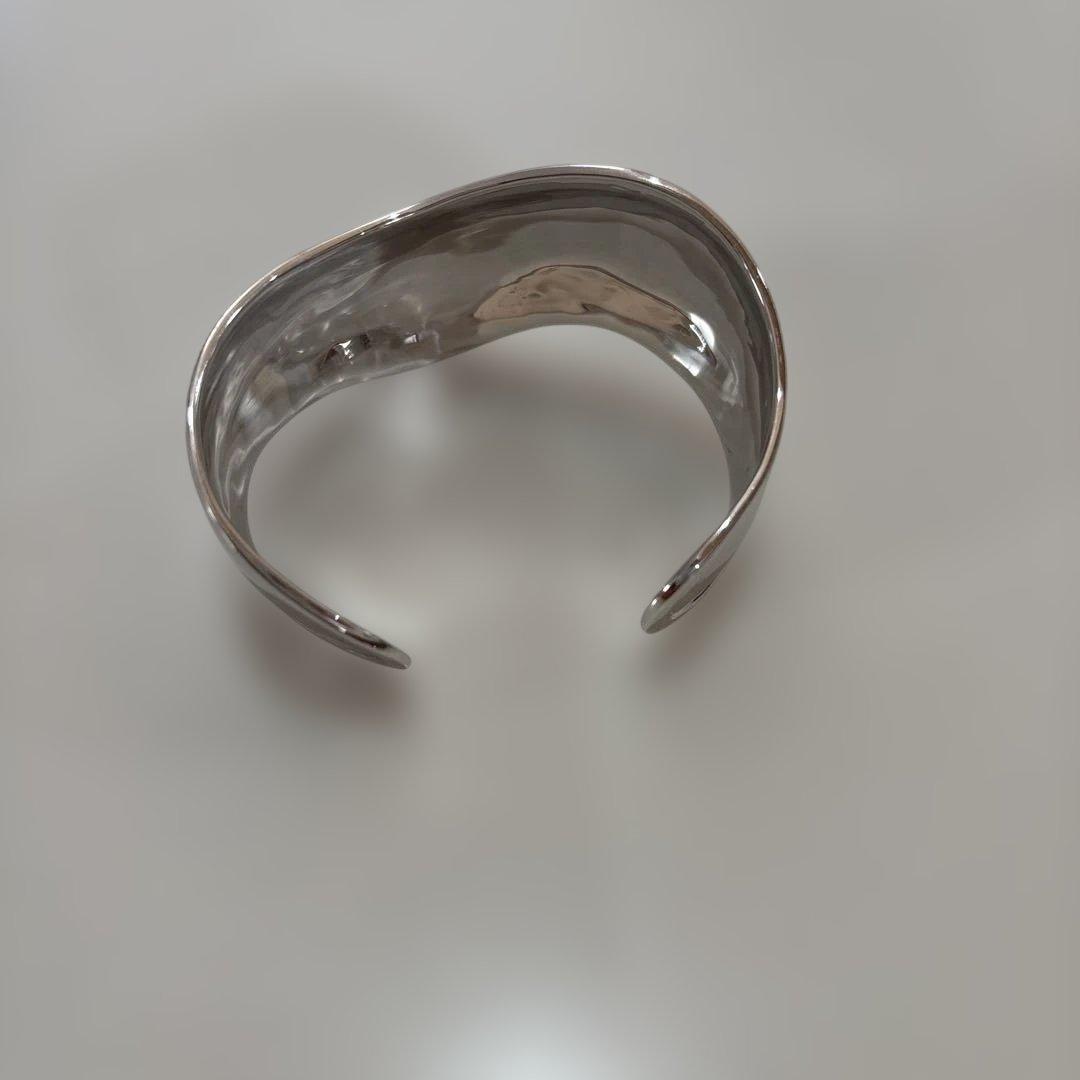アクセサリー JAMIRAY Wavy Silver Bangle