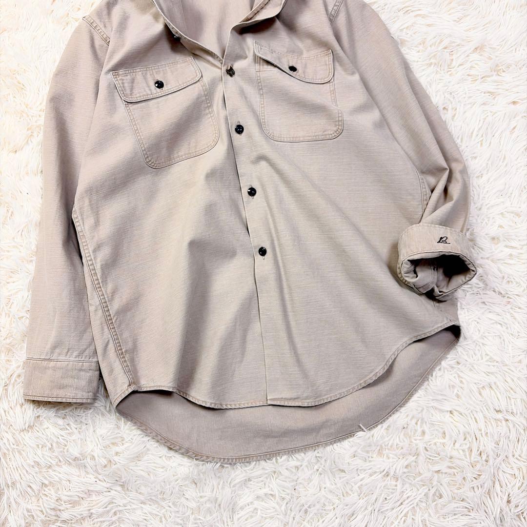 マディソンブルー　コットン　ハンプトンシャツ　ロゴ刺繍　ロゴボタン