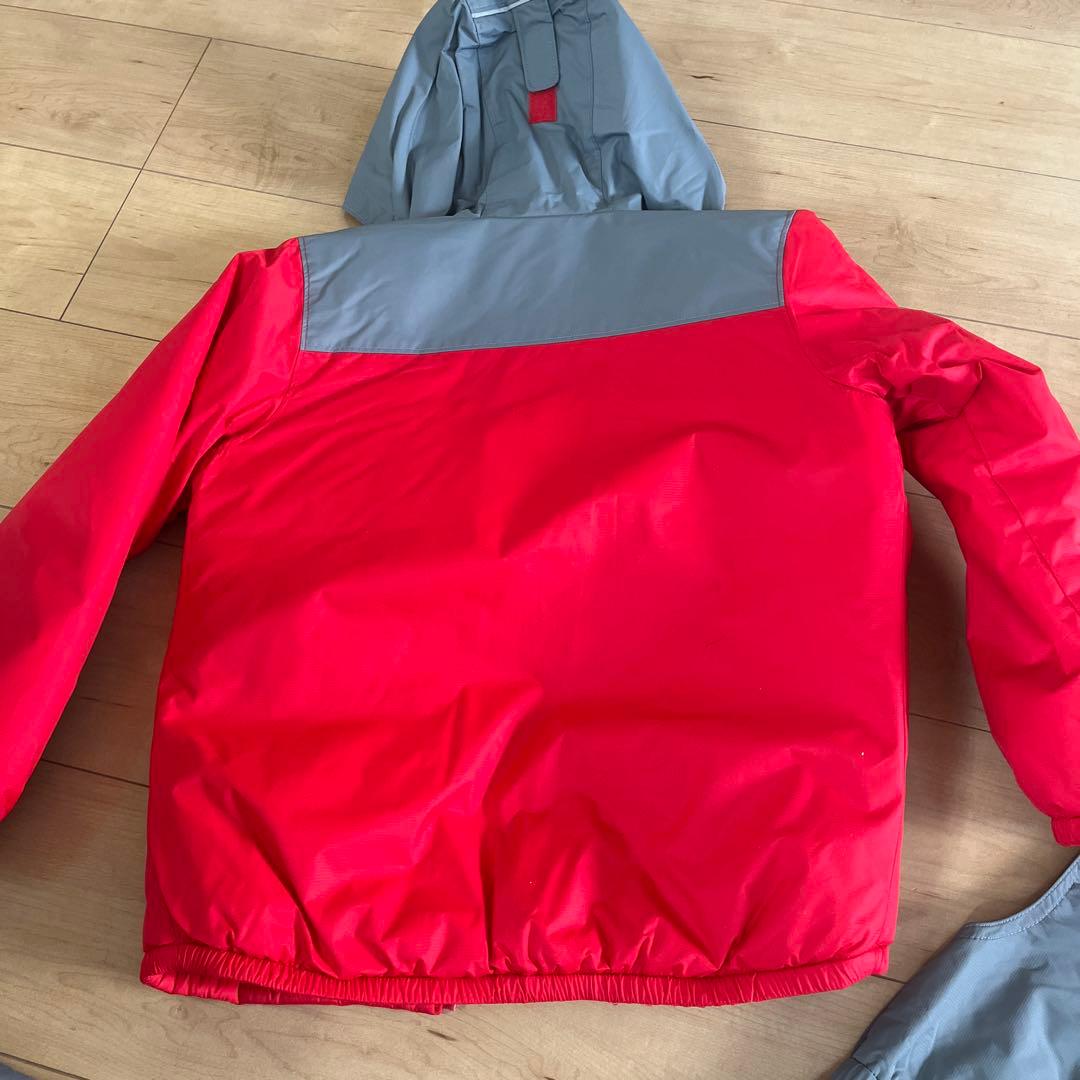 Columbia 子ども用スキーウェア 赤/グレー　xs