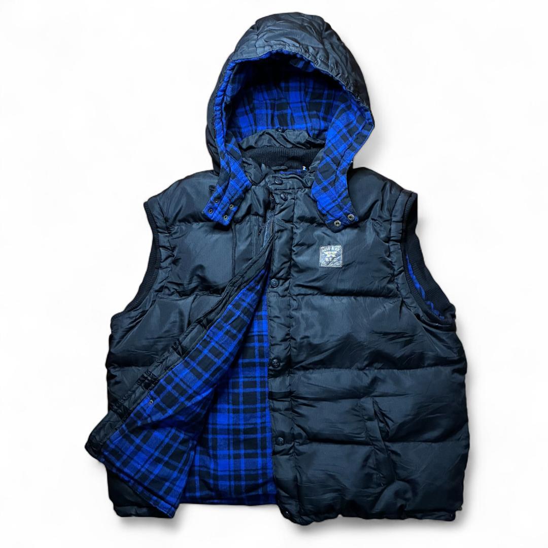 ダウンベスト 3XL B.E.C PITS 刺繍 ピットブル ブラック AKOO