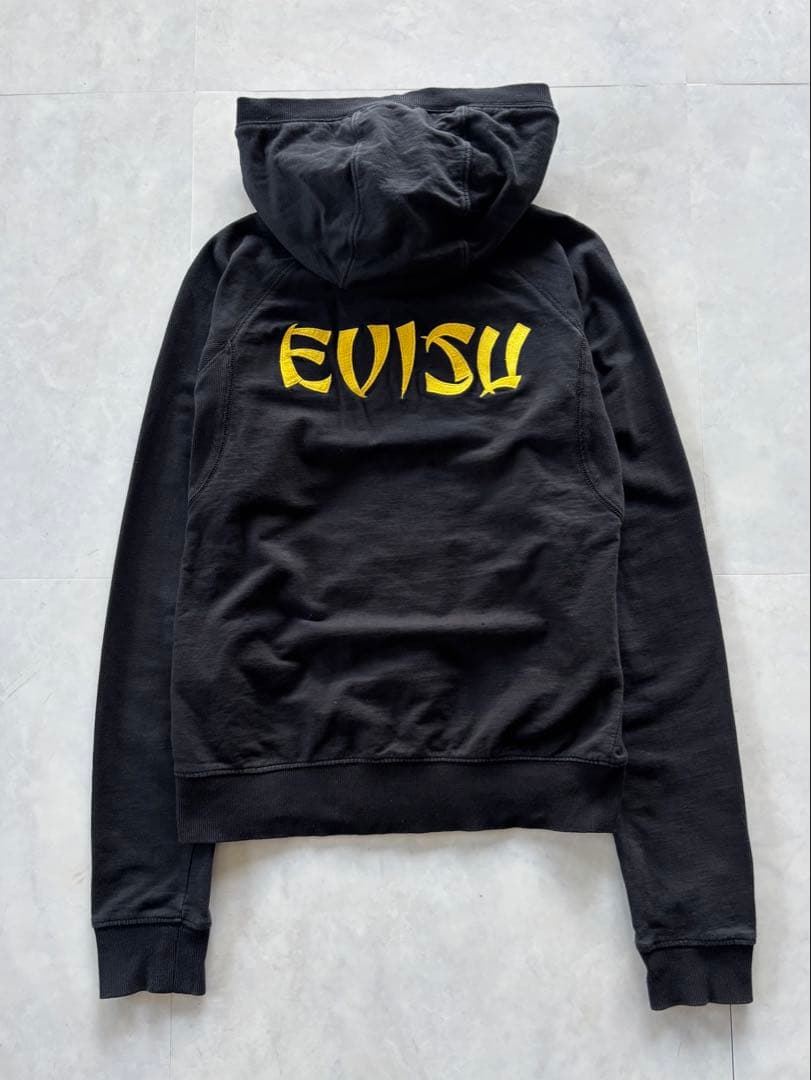 トップス EVISU Yellow Seagull Logo Zip Hoodie