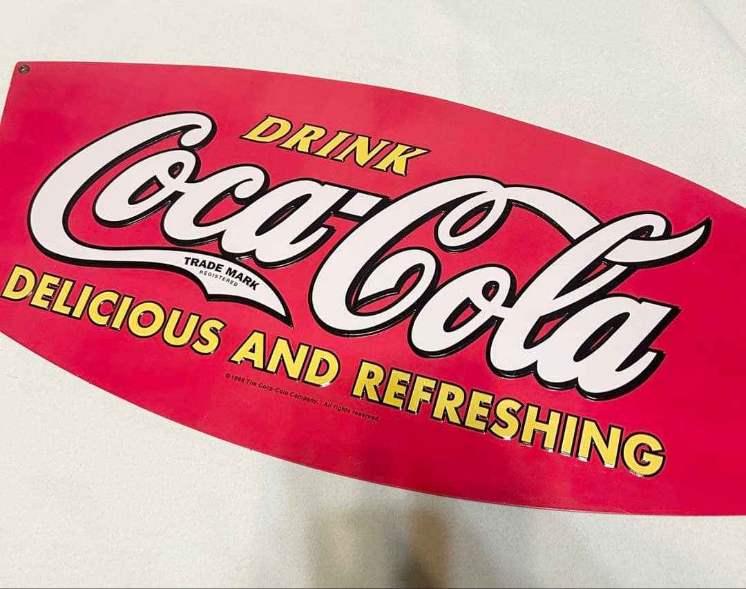 コカコーラ Coca Cola フィッシュテール 看板 壁掛け リボン