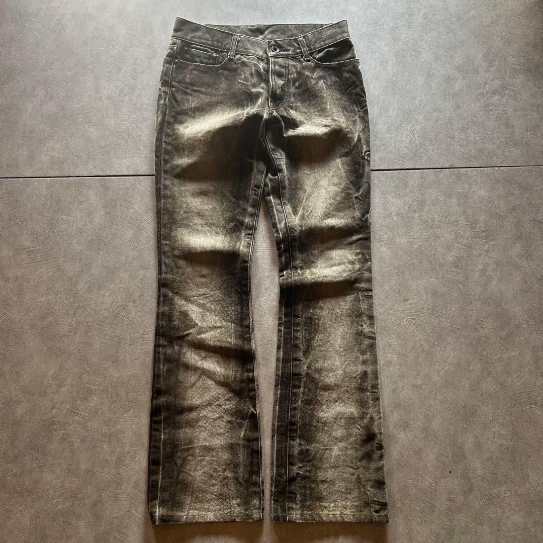 パンツ archive grunge fade damage denim pants