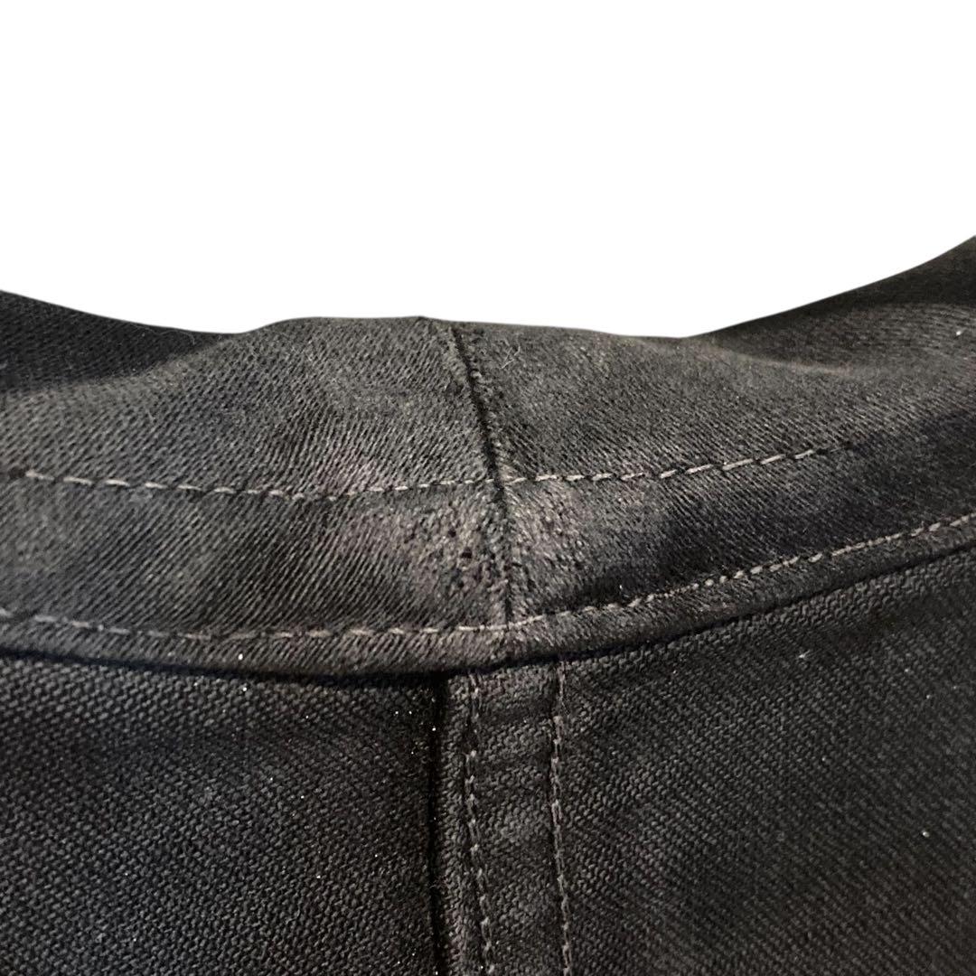 40s フレンチ ヴィンテージ ブラックモールスキンジャケット Vポケット 古着