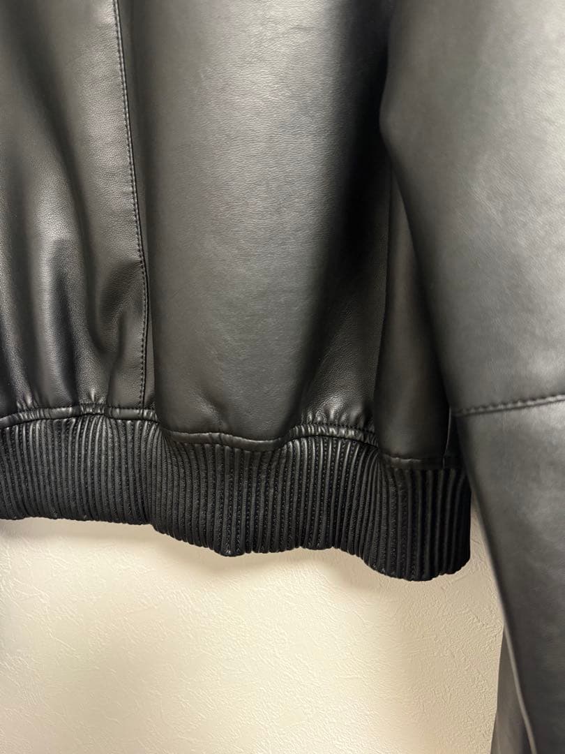 ❤︎♡Shéller ノーカラーライダースジャケット