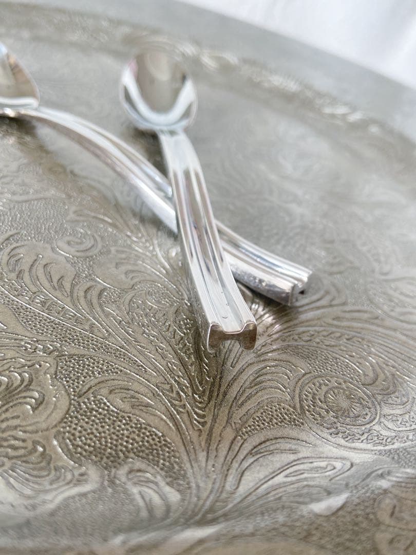 エルメス　Hデザイン　スプーン　シルバープレート　2本セット14センチ