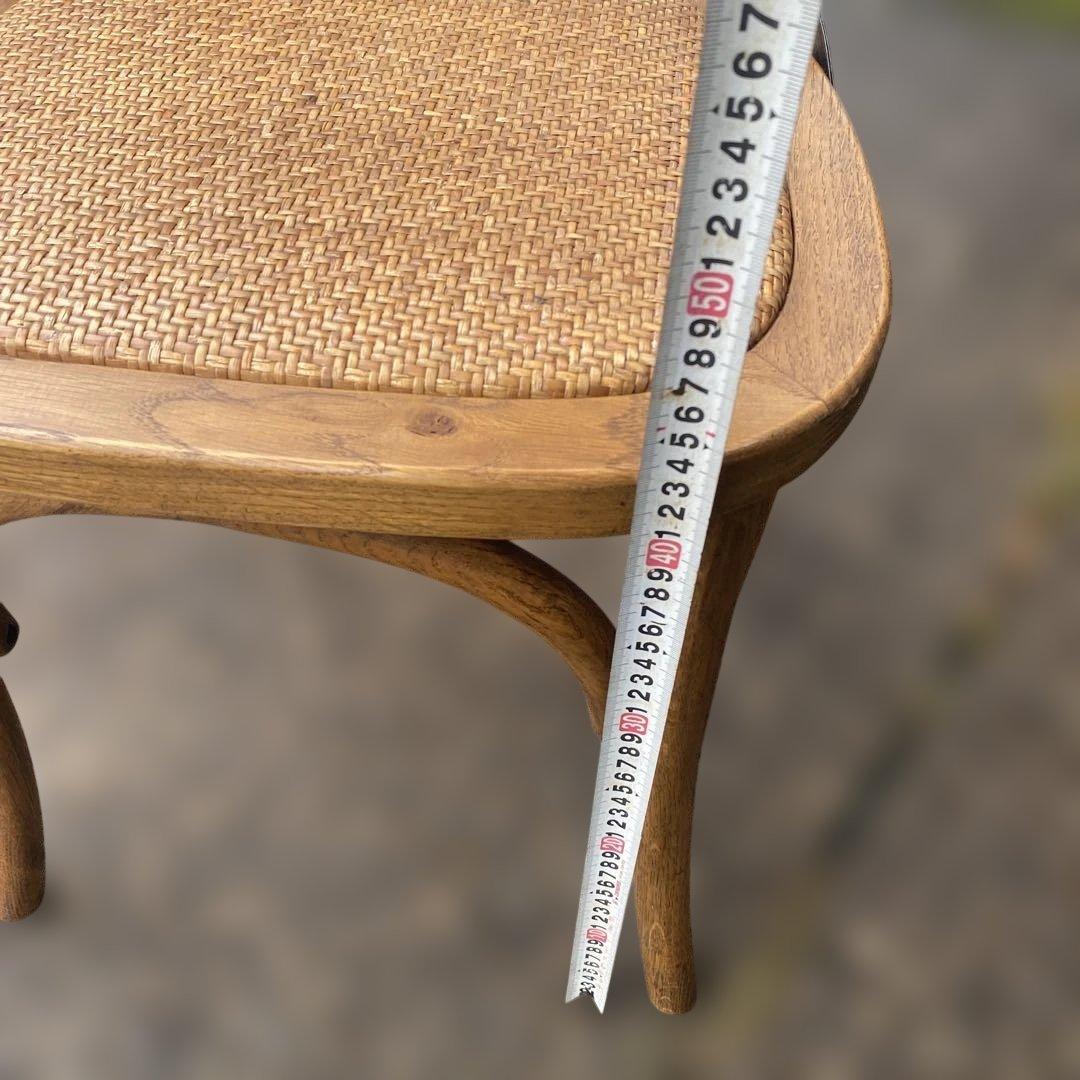 木製クロスバックダイニングチェア　ビンテージ調　クラッシュゲート