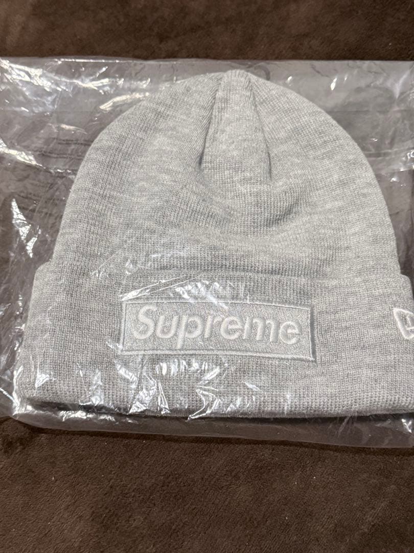 Supreme New Era Box Logo Beanie グレー【新品】