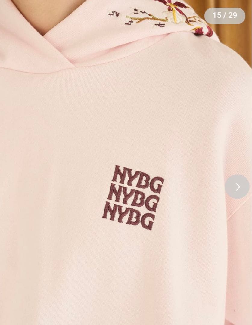 NYBG エンブロイダリーフーディー　snidel