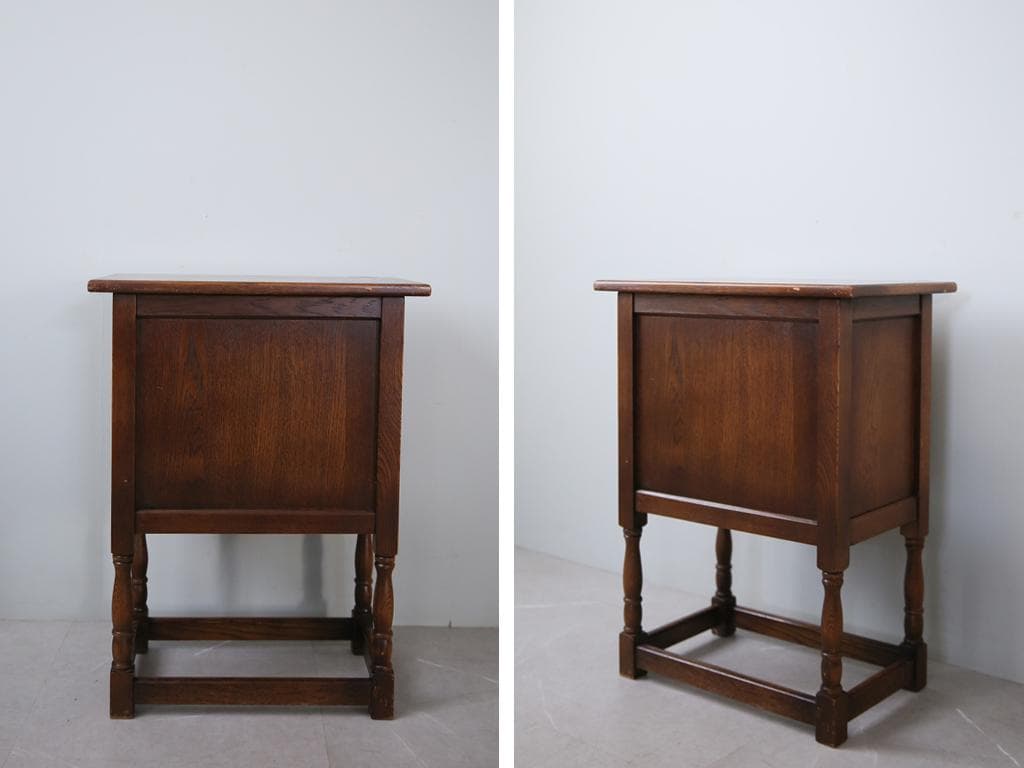 英国アンティーク木製カップボード/キャビネット/キッチン収納/飾り棚91-171