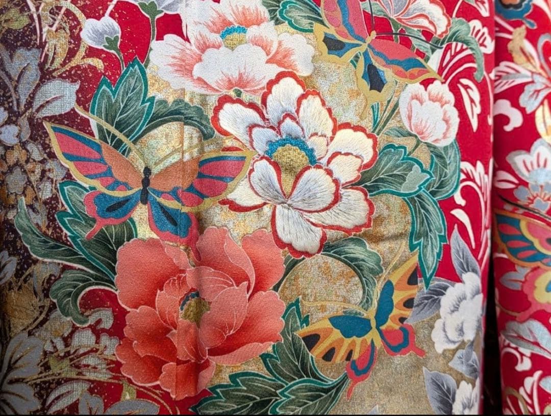 振袖フルセット身丈167裄69 後藤久美子ブランド 金銀彩 赤逸品 成人式卒業式