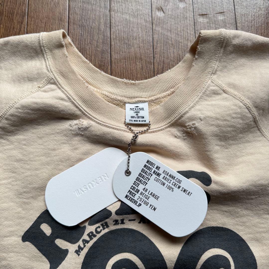 NEXUSVII. 星座 スウェット 牡羊座 ベージュ Lサイズ ARIES