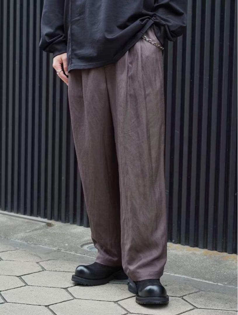 パンツ stein VIS/LI TWILL WIDE EASY TROUSERS