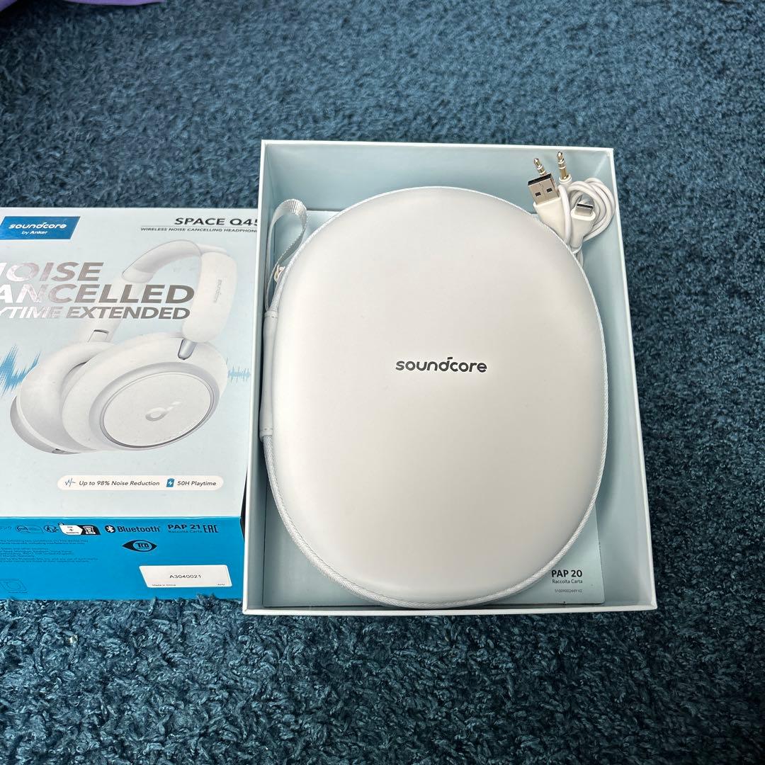 soundcore by Anker Space Q45 ワイヤレスヘッドホン白