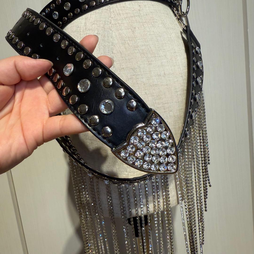 【値下げ】ベルト ギラギラ キラキラ ラメ スタッズ ストーン ロック パンク