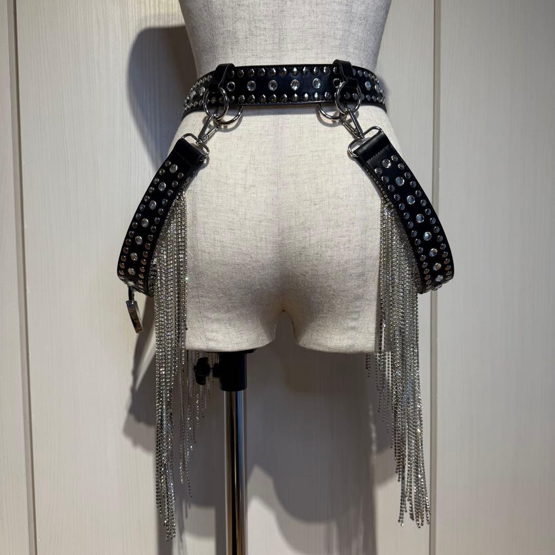 【値下げ】ベルト ギラギラ キラキラ ラメ スタッズ ストーン ロック パンク