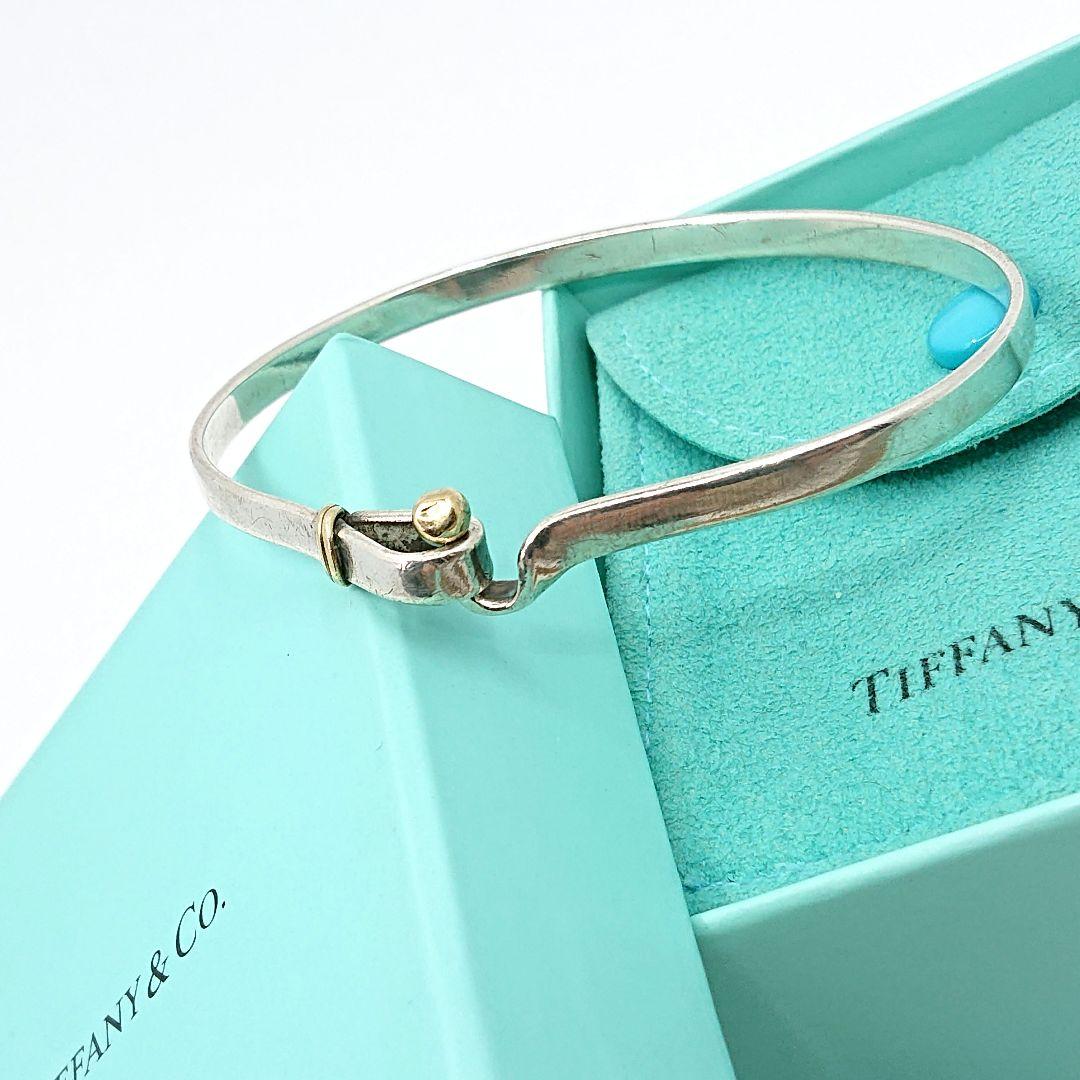 TIFFANY&Co. フック&アイ 18金コンビ バングル
