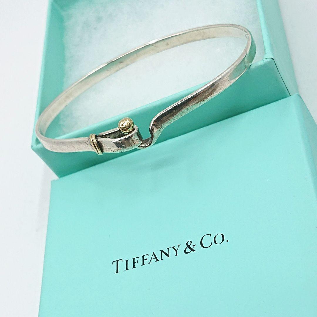 TIFFANY&Co. フック&アイ 18金コンビ バングル