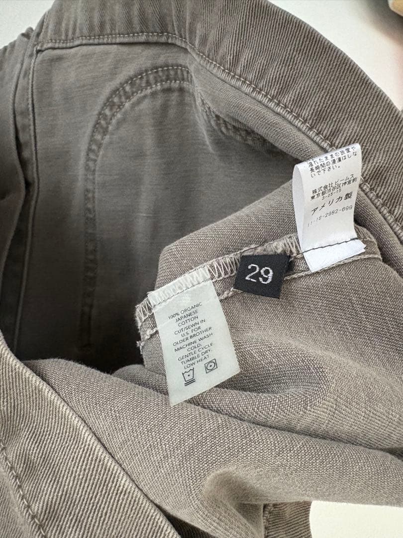 OLDERBROTHER デニム地カーキ ジャケット　beams ビームス
