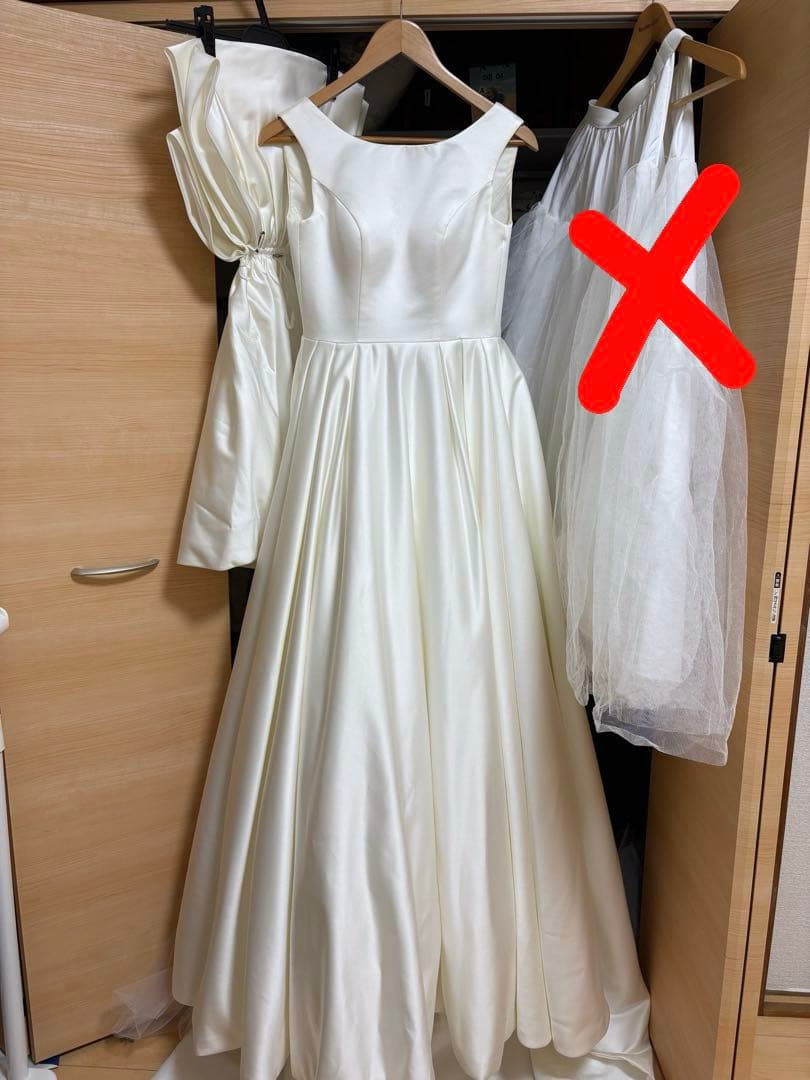 ボートネック Aライン　ウェディングドレス　YNS