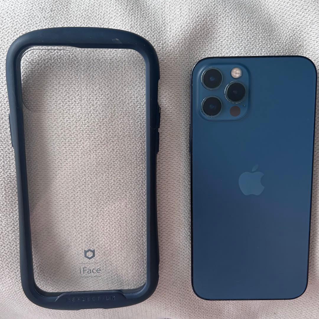 【美品】AppleiPhone12Proパシフィックブルー本体+iFaceケース