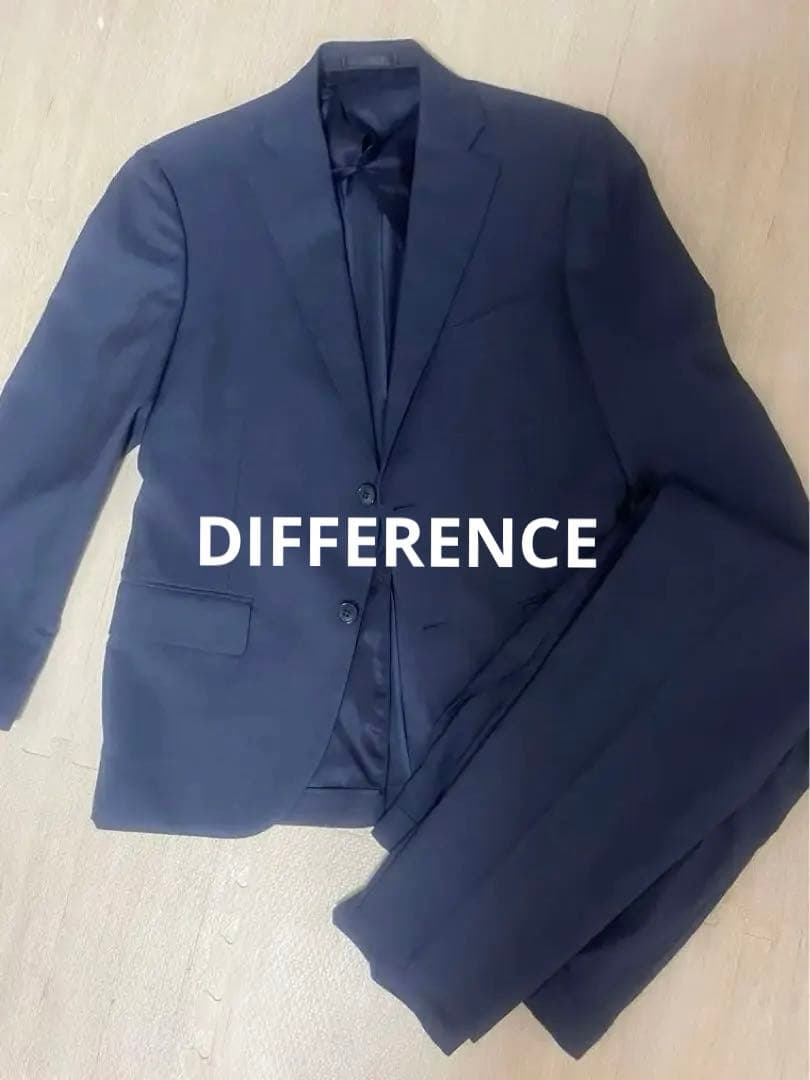 DIFFERENCE ネイビー ビジネススーツ セットアップ