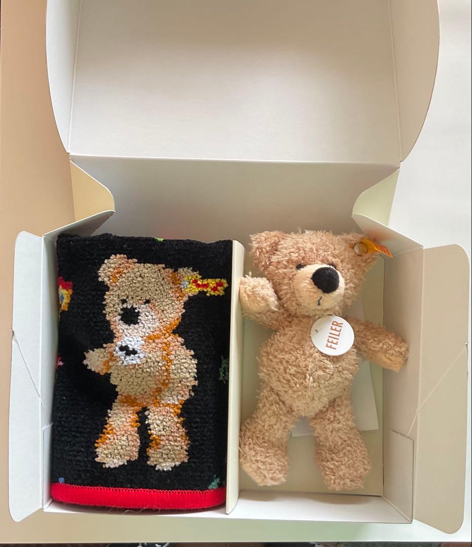 フェイラー×シュタイフ　限定品　ハイジハンカチ&ベア