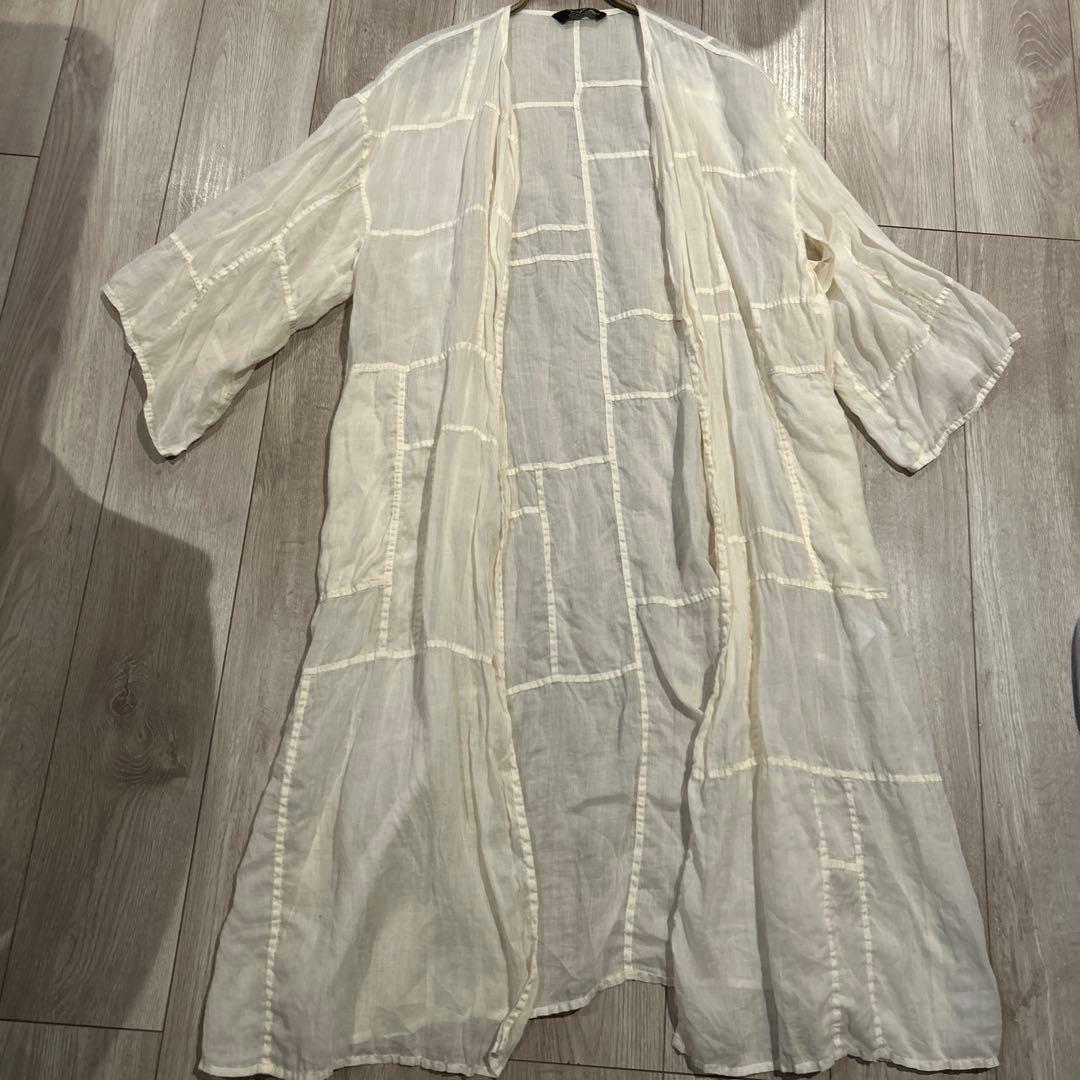 ヤッコマリカルド　ラミーボイル（麻）アートフレームオーバーシャツ フリーサイズ