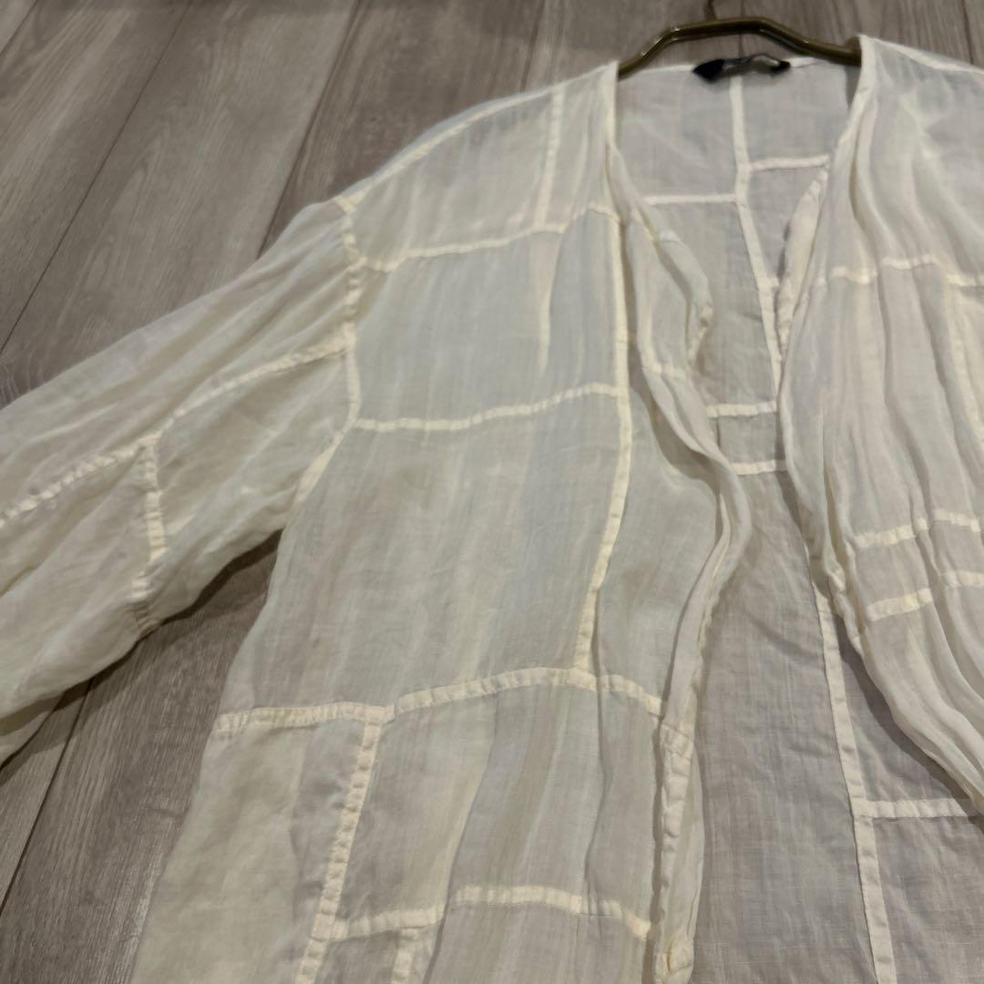 ヤッコマリカルド　ラミーボイル（麻）アートフレームオーバーシャツ フリーサイズ