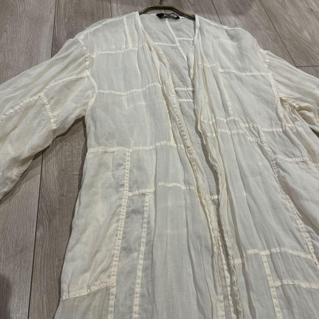 ヤッコマリカルド　ラミーボイル（麻）アートフレームオーバーシャツ フリーサイズ