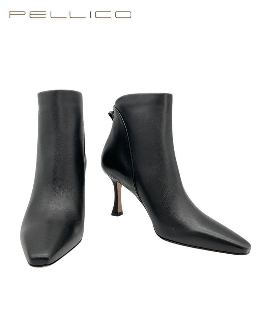 【未使用】PELLICO VENERE バックジップヒールレザーブーツ 36
