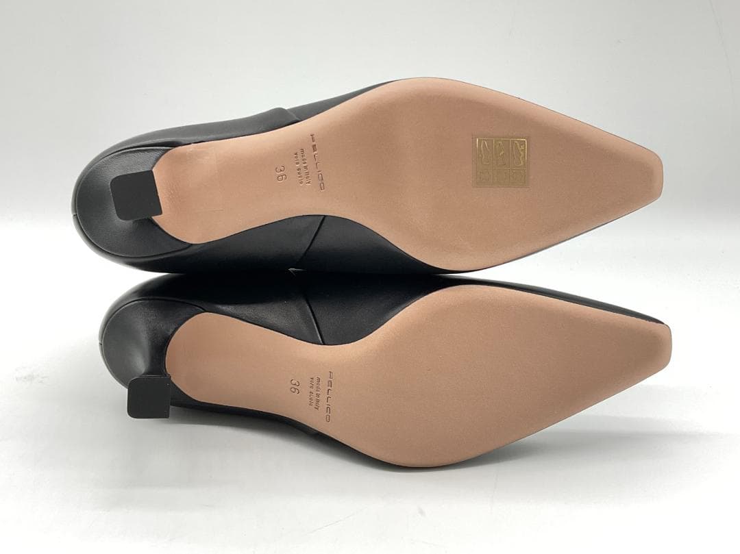 【未使用】PELLICO VENERE バックジップヒールレザーブーツ 36