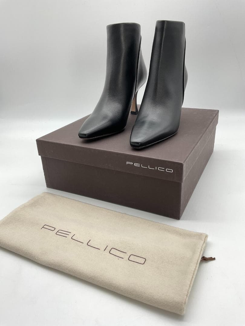 【未使用】PELLICO VENERE バックジップヒールレザーブーツ 36