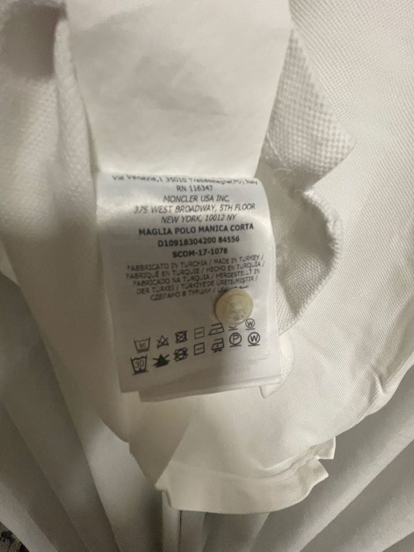 モンクレール　ポロシャツ　ホワイト
