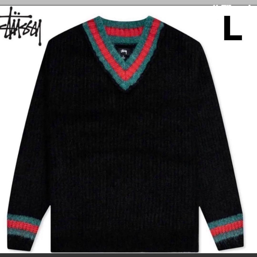Stussy ステューシー モヘヤテニスセーター Ｖネック ニット